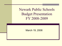 2008-2009 Budget Hearing Presentation