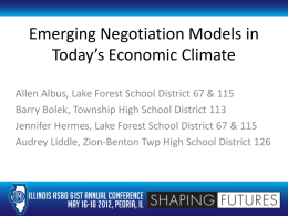 Emerging Negotiation Models in Today`s Economic Climate