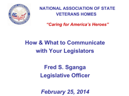 Caring for America`s Heroes - National Association of State Veterans