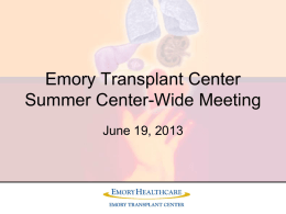 Emory Transplant Center Fall Center