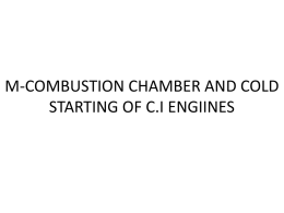 m-combustion chamber and cold starting of c