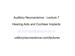 Hearing Aids & Cochlear Implants