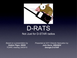 Using D-RATS - D