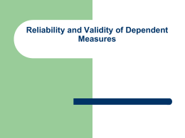Validity of Experimental Designs