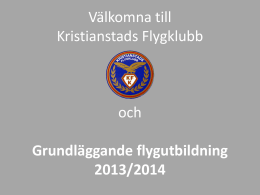 Grundläggande flygutbildning 2013/2014