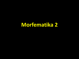 Morfematika 2