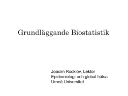 Grundläggande biostatistik