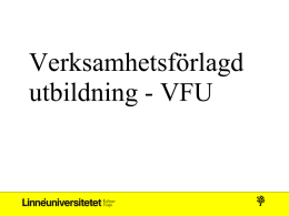 VFU-kurserna - Linnéuniversitetet