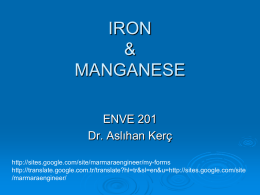 IRON & MANGANESE