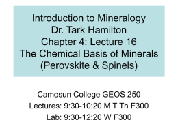 Mineralogy Lecture 16
