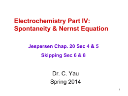 Electrochemistry Part IV