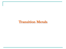 Trasition metals, Pt
