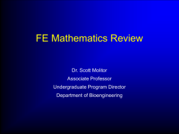 FE Math Review