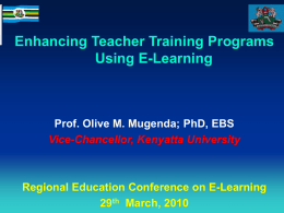 Enhancing Teacher Training Programs Using E-Learning