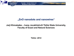 ZnO nanodots and nanowires