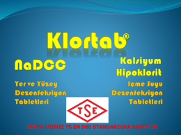 Klortab - Hazerhan Tıbbi ve Teknik Sistemler İthalat ve İhracat Ltd. Şti.