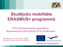 Studējošo mobilitāte «Erasmus+» programmā 1.46 Mb
