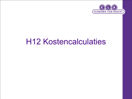 H12 Kostencalculaties (BBE)