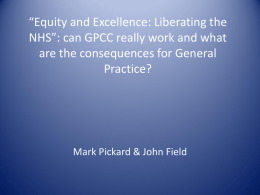GPCC - York General Practice VTS