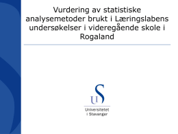 statistisk usikkerhet - Universitetet i Stavanger