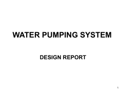 Design Report-Water Pumping System-Example