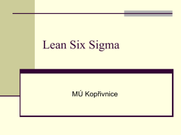 Úvod do Lean Six Sigma