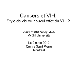HIV and cancers - Portail VIH/sida du Québec