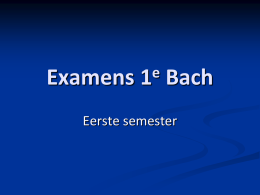 Examens 1e Bach