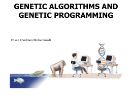 GENETIC ALGORITHMS AND GENETIC PROGRAMMING