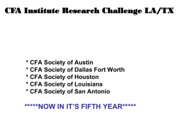 CFA Institute Research Challenge LA/TX