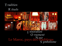 Traditions marocaines - Institution du Sacré