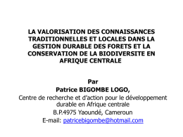 Valorisation des savoirs locaux dans la gestion durable