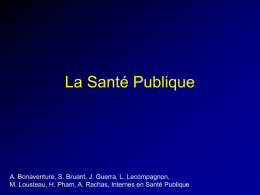 La Santé Publique en France