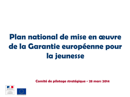 Plan national garantie européenne pour la jeunesse