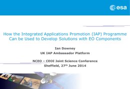 How an Integrated Applications Programme can be used to Develop