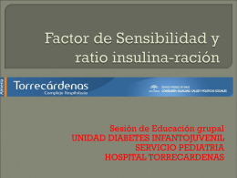 Factor de Sensibilidad y ratio insulina-ración