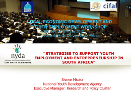 Siviwe Economic Participation Entreprenuership FS 2012
