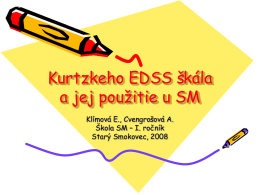 Kurtzkeho EDSS škála a jej použitie u SM