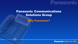 Why Panasonic - Entouch Communications