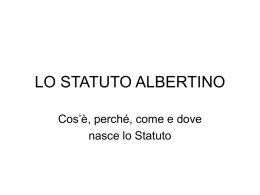 LO STATUTO ALBERTINO