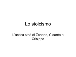 Lo stoicismo - Liceo Classico Luciano Manara