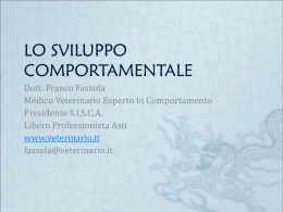 LO SVILUPPO COMPORTAMENTALE