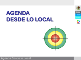 "Programa: Agenda desde lo Local".