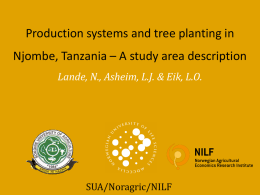 on production systems and tree planting in Njombe