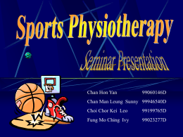 Sports Physiotherapy - Department of Rehabilitation Sciences