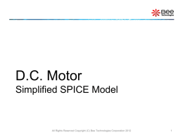 DC Motor Simplified SPICE Model