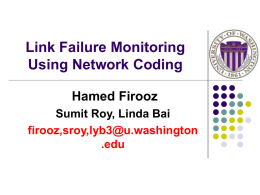 Link Failure Monitoring Using Network Coding