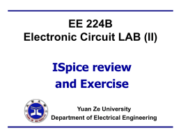 EE 224B Electronic Circuit LAB (II)