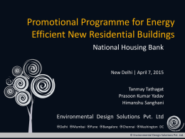 Kfw – NHB : Promoting EE NC Residential buildings