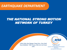 The National Strong Motion Network of Turkey